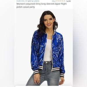 Blue sequin jacket